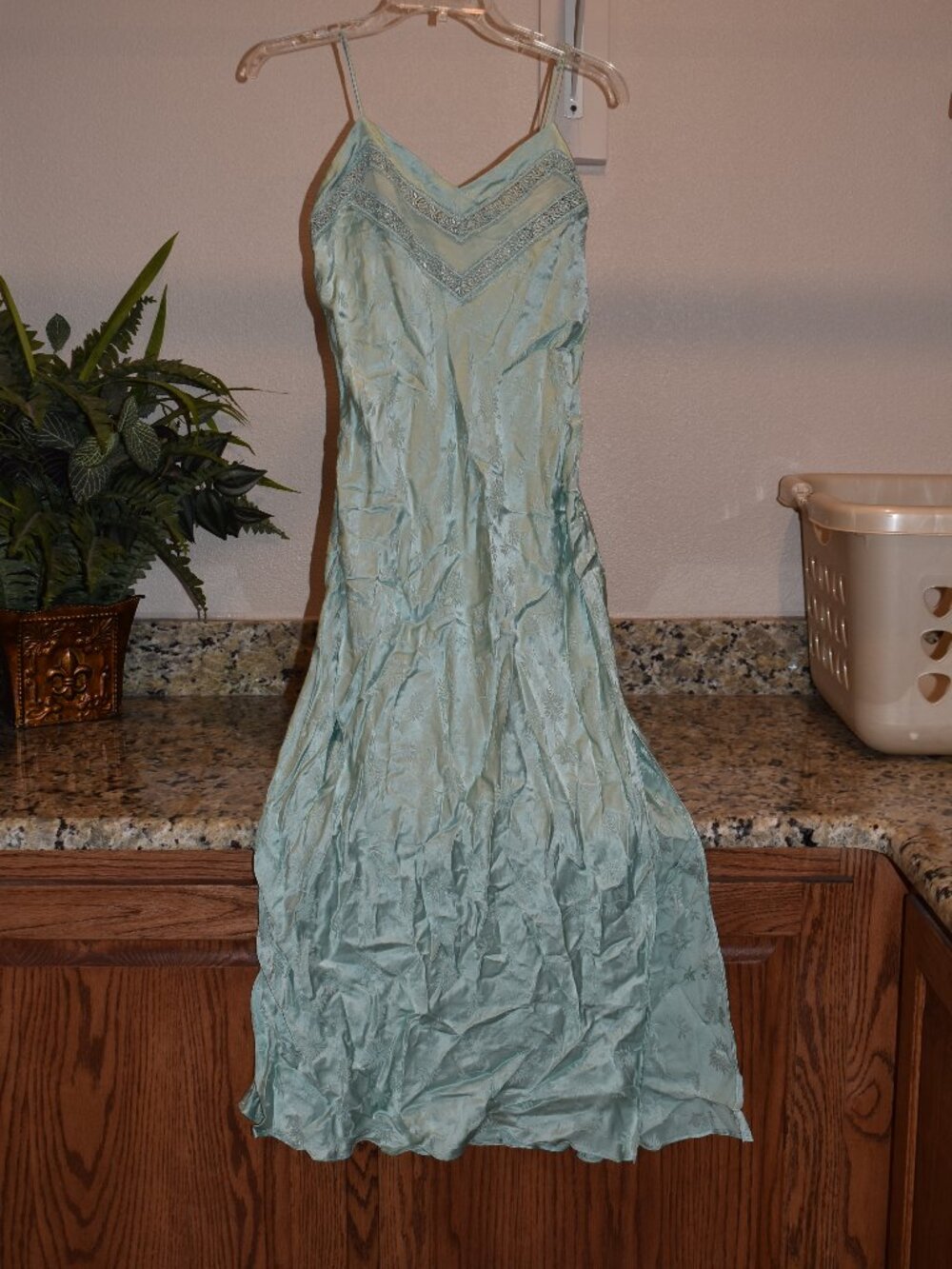 Vintage Valerie Stevens Light Green Nightgown Size S